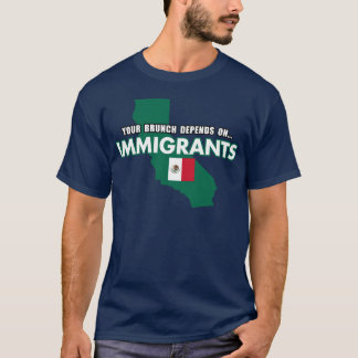 Camiseta Seu Brunch Depende de Imigrantes Bandeira Meico vi