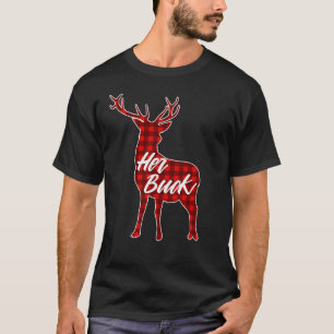 Camiseta Seu Buck Vintage Correspondendo Casais de Natal Pa