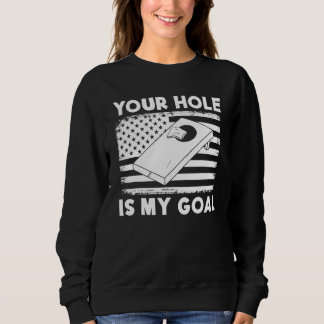 Camiseta Seu Buraco É Meu Objetivo Cornhole Equipe Bean Bag