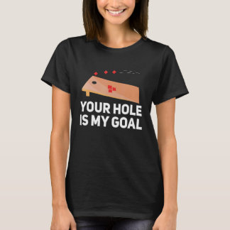 Camiseta Seu Buraco É Meu Objetivo Cornhole Jogador Saco de