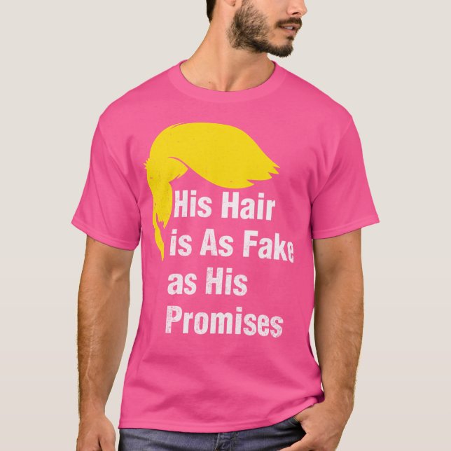 Camiseta Seu Cabelo É Tão Falso Quanto Suas Promessas Contr (Frente)