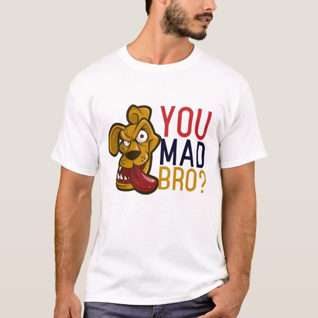 Camiseta Seu Cara De Cartoon De Cão Engraçado (Frente)