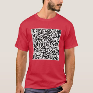 Camiseta Seu código de QR Informações de verificação Engraç