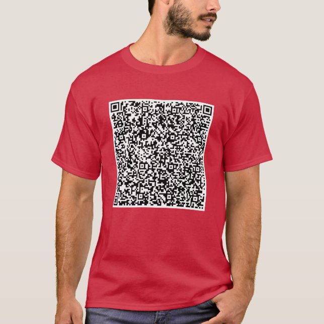 Camiseta Seu código de QR Informações de verificação Engraç (Frente)