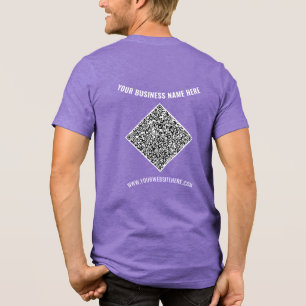 Camiseta Seu código QR e seu texto personalizado Empresa Pe