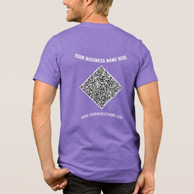 Camiseta Seu código QR e seu texto personalizado Empresa Pe (Verso)