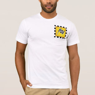 Camiseta Seu costume Checkered da bandeira da equipe