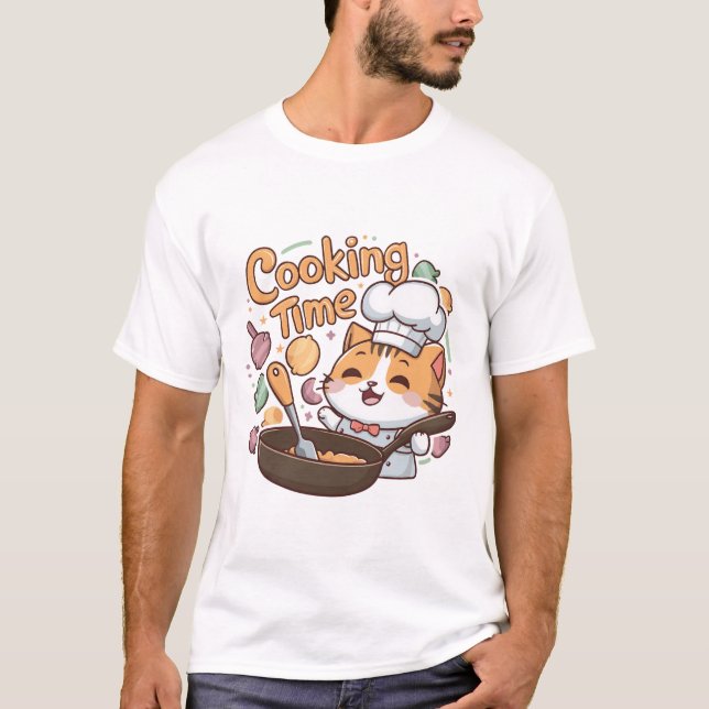 Camiseta Seu Cozinhar Time Cat (Frente)