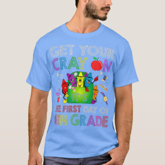 Camiseta Seu Crayon É O Primeiro Dia Do 4º Ano