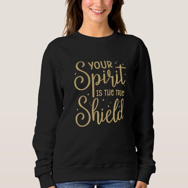 Camiseta Seu Espírito É O Verdadeiro Escudo Esporte Samurai (Frente)