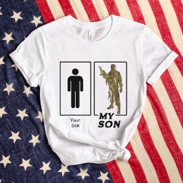 Camiseta Seu Filho Meu Filho Camo Soldier Fundido Pai Milit