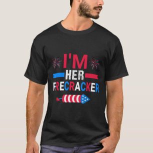 Camiseta Seu Firecracker 4 de julho Correspondendo Casal Pa