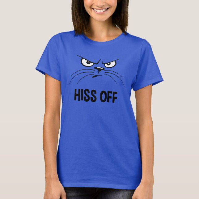 Camiseta Seu Gato Engraçado E Irritado (Frente)