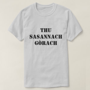 Camiseta seu inglês estúpido no gaélico escocês