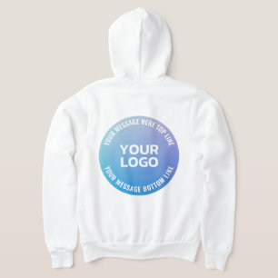 Camiseta Seu Logotipo Azul para Ombre Roxa & Texto Circul