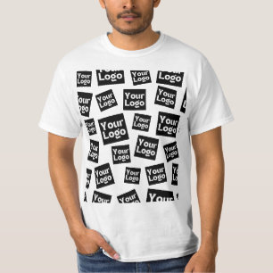 Camiseta Seu logotipo de design ou empresa Posicionamento