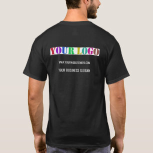 Camiseta Seu logotipo de empresa Texto personalizado Modelo