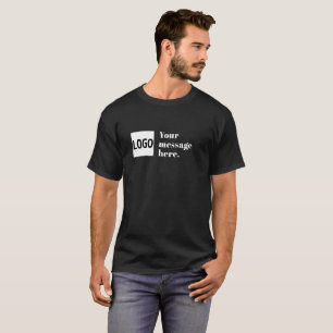 Camiseta Seu logotipo ou imagem carregada e texto retrô edi