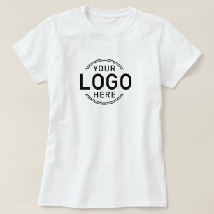 Camiseta Seu logotipo personalizado, corporativo frontal e 