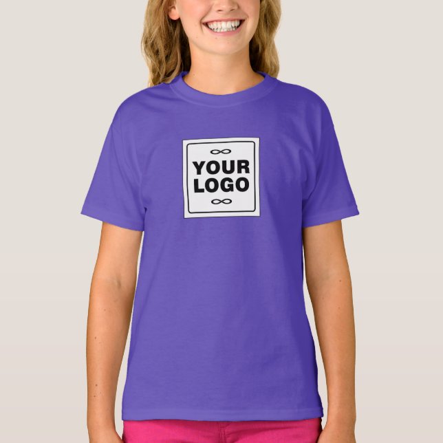 Camiseta Seu Logotipo - Quadrado - Fundo BRANCO (Frente)