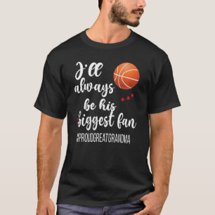 Camiseta Seu maior fã Excelente de basquete orgulhoso vovó