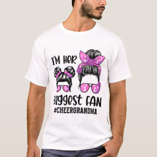 Camiseta Seu Maior Fã Torce Avó De Uma Cheerleader Gra