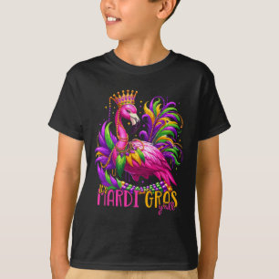 Camiseta Seu Mardi Gras Y'all Fantasia de Flamingo Mulheres