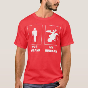 Camiseta Seu Marido Meu Marido Baterista Banda Rock N Roll