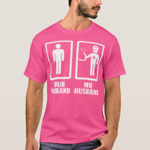 Camiseta Seu Marido Meu Marido Eletrônico Orgulhoso Elétric