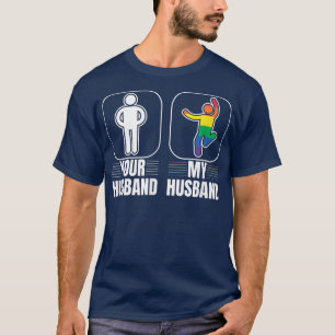 Camiseta Seu marido meu marido Gay LGBT Orgulho Transgênero