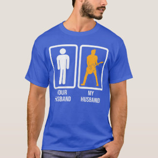 Camiseta Seu Marido Vs Meu Marido Guitarristas Esposa G