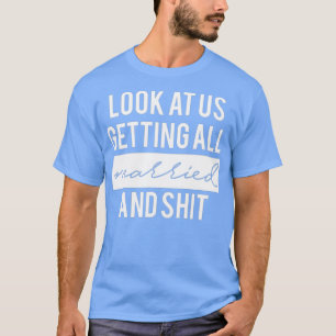 Camiseta Seu Noivado e o dele dão noiva às mulheres