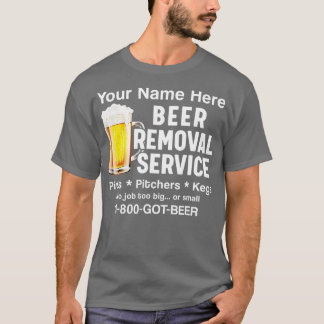 Camiseta Seu Nome Aqui É Beer Remoção Do Serviço Beer Drink