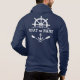 Camiseta Seu nome de barco Ancoragem Náutica Oars Helm Star (Verso)