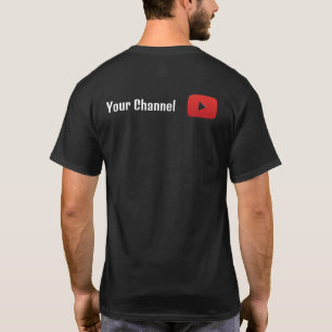 Camiseta Seu nome de canal do YouTube