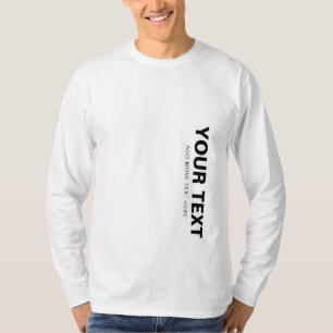 Camiseta Seu Nome de Texto Enviar Foto Homens Moderno Elega