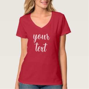 Camiseta Seu Nome de Texto Modelo Personalizado Feminino De