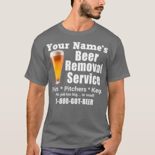 Camiseta Seu nome é Cerveja Remoção de Portas Serviço Pinch