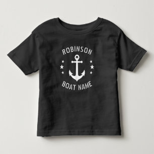 Camiseta Seu nome e sua âncora de navegação em barco sã