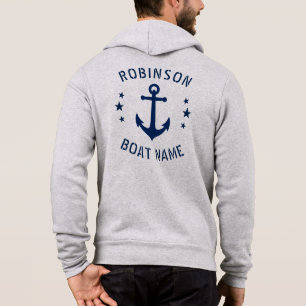 Camiseta Seu nome ou âncora do Boat Vintage Stars Cinza Az