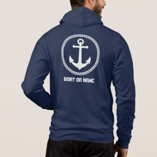 Camiseta Seu nome ou Marinho de ancoragem do mar náutico a