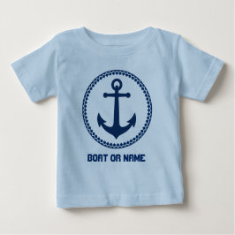 Camiseta Seu nome ou nome do barco Marinho ancorador do mar