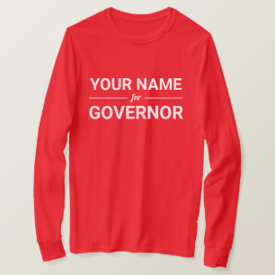Camiseta Seu nome para texto e cor personalizados do Govern