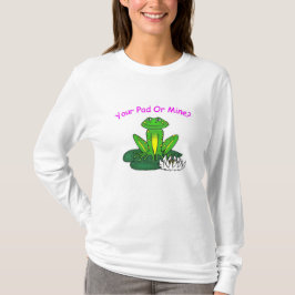 Camiseta Seu Pad ou o Meu - Manga Longa Branca Feminina