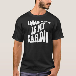 Camiseta Seu pai é meu cardio na parte de trás
