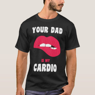 Camiseta Seu Pai é meu treino de cardio Lábios suculentos P