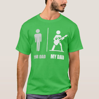 Camiseta Seu Pai Meu Pai Guitarra Música de Rock Divertida 