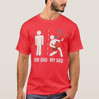 Camiseta Seu Pai Meu Pai Pai Divertido Música Tocador de Gu