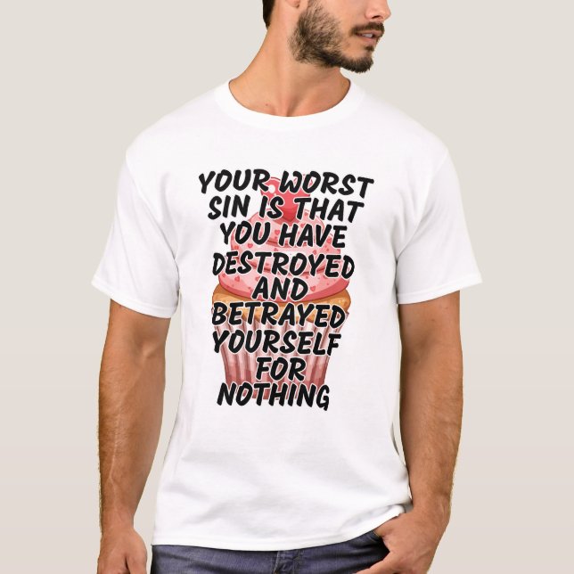 Camiseta Seu pior pecado  (Frente)