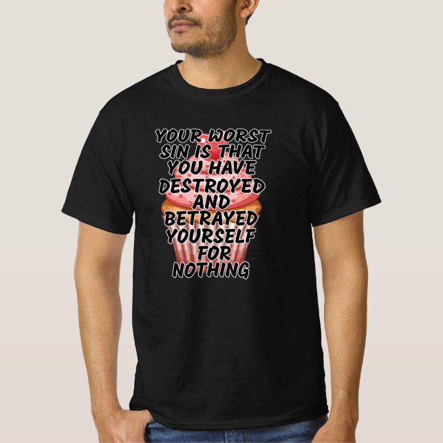 Camiseta Seu pior pecado  (Frente)